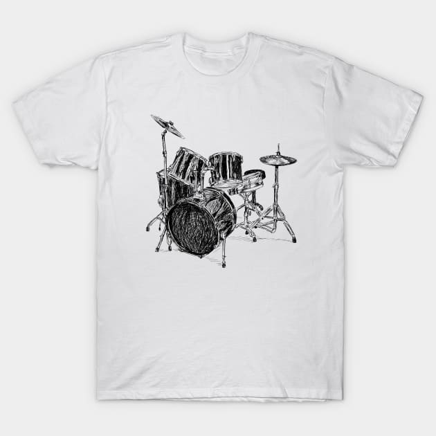 Drums set T-Shirt by rachelsfinelines